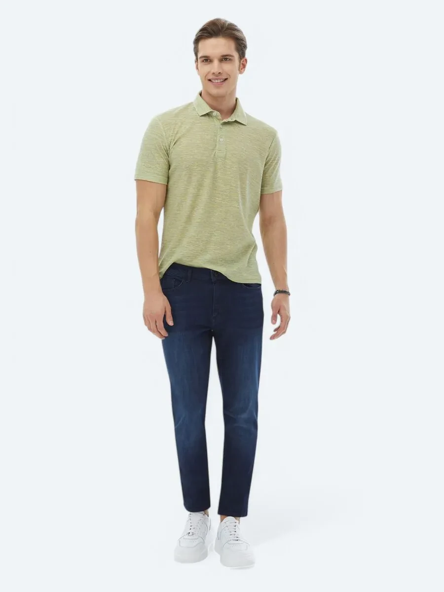 Lemon Mold Printed Polo Neck Cotton Blended T-Shirt - 2