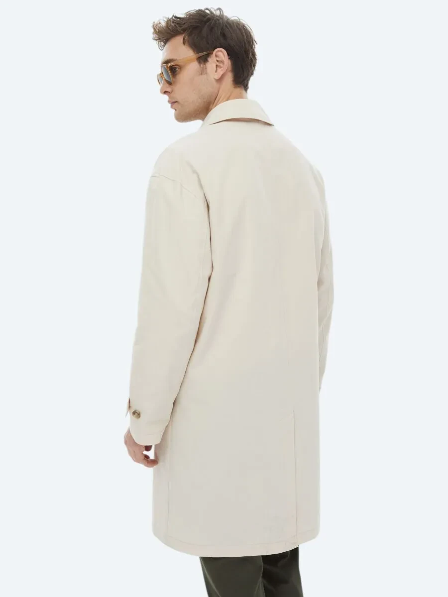 Light Beige Weaving Rain Coat - 10