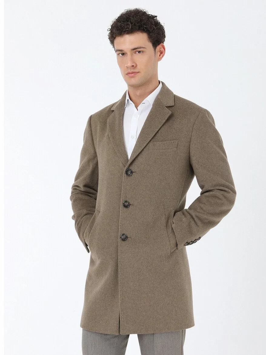 Light Brown Weaving Overcoat - 3