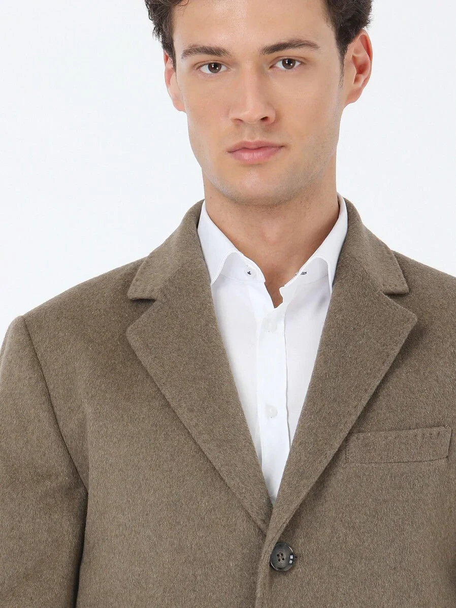 Light Brown Weaving Overcoat - 4