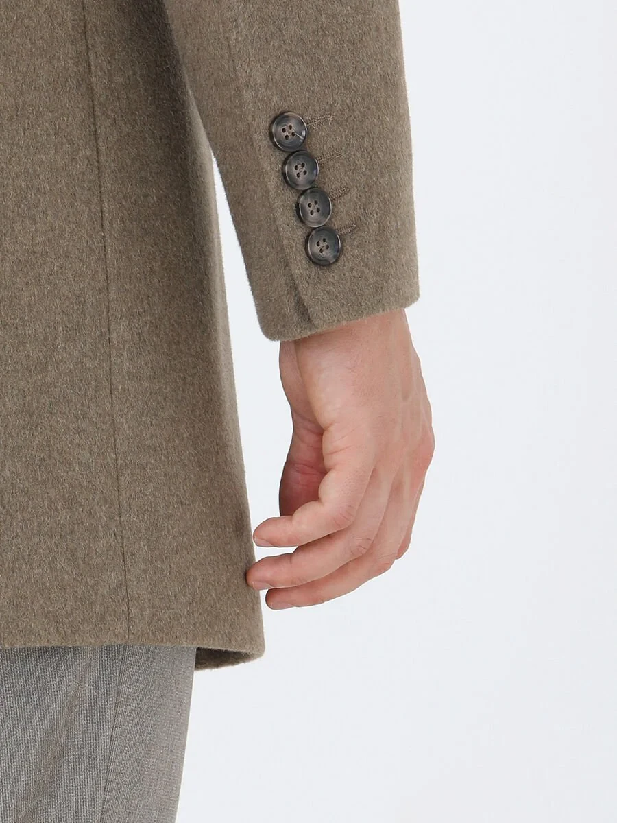 Light Brown Weaving Overcoat - 5