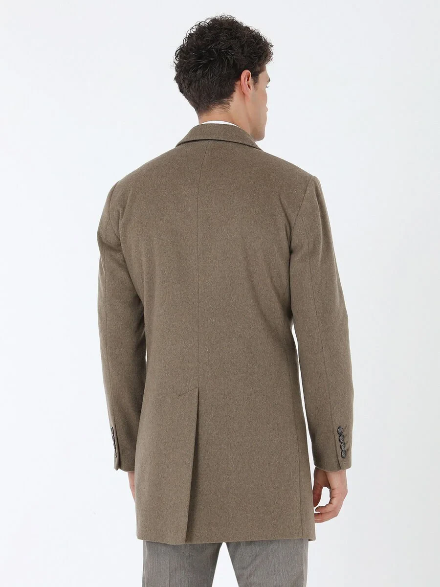Light Brown Weaving Overcoat - 6