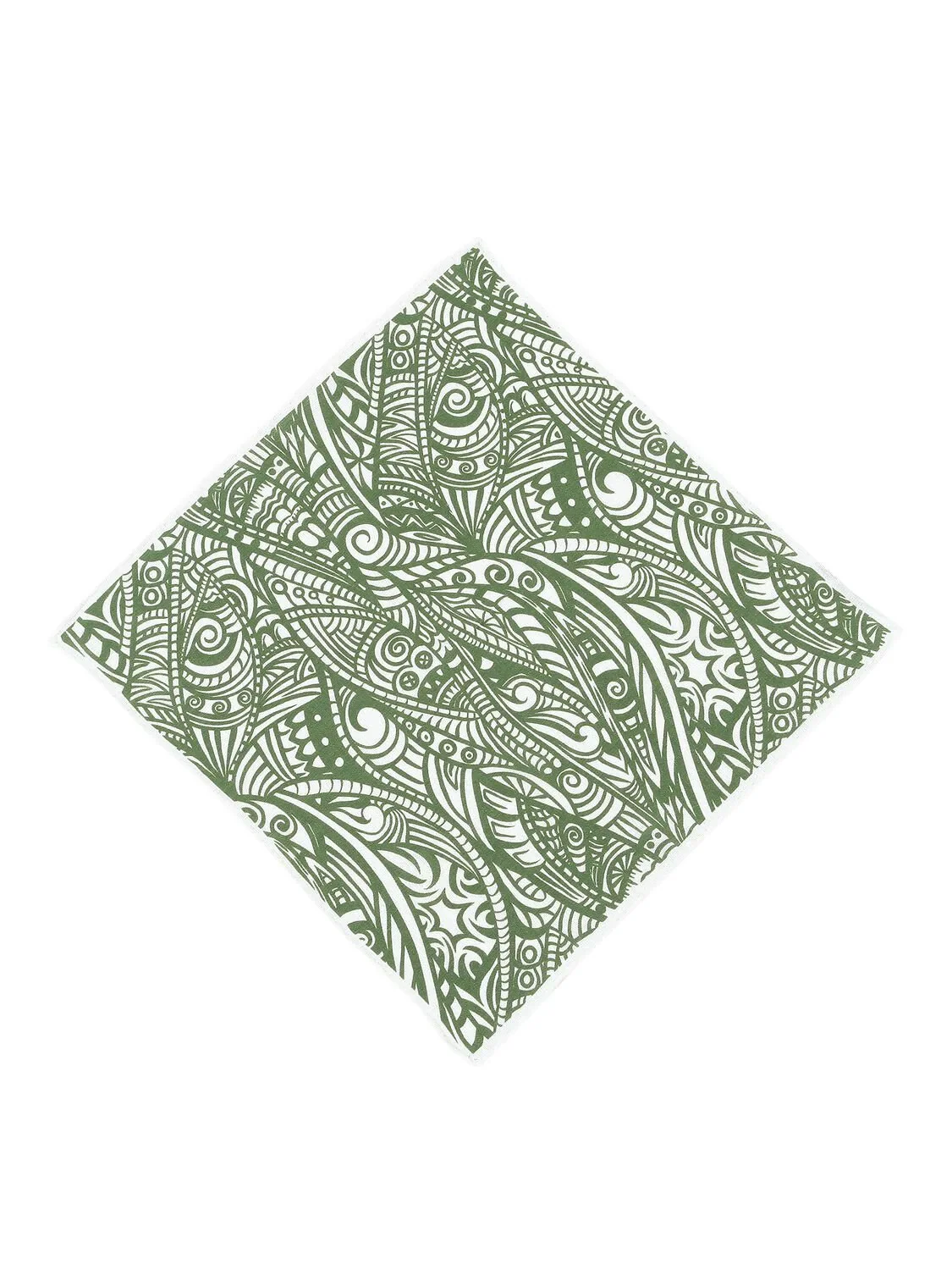 Light Green %100 Keten Handkerchief - 1