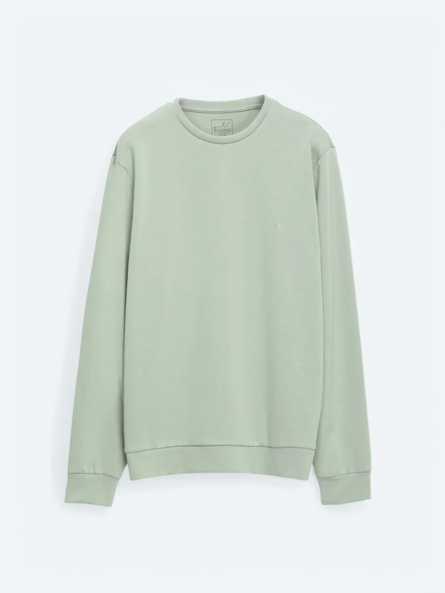 Light Green Crew Neck Sweatshirt - 7