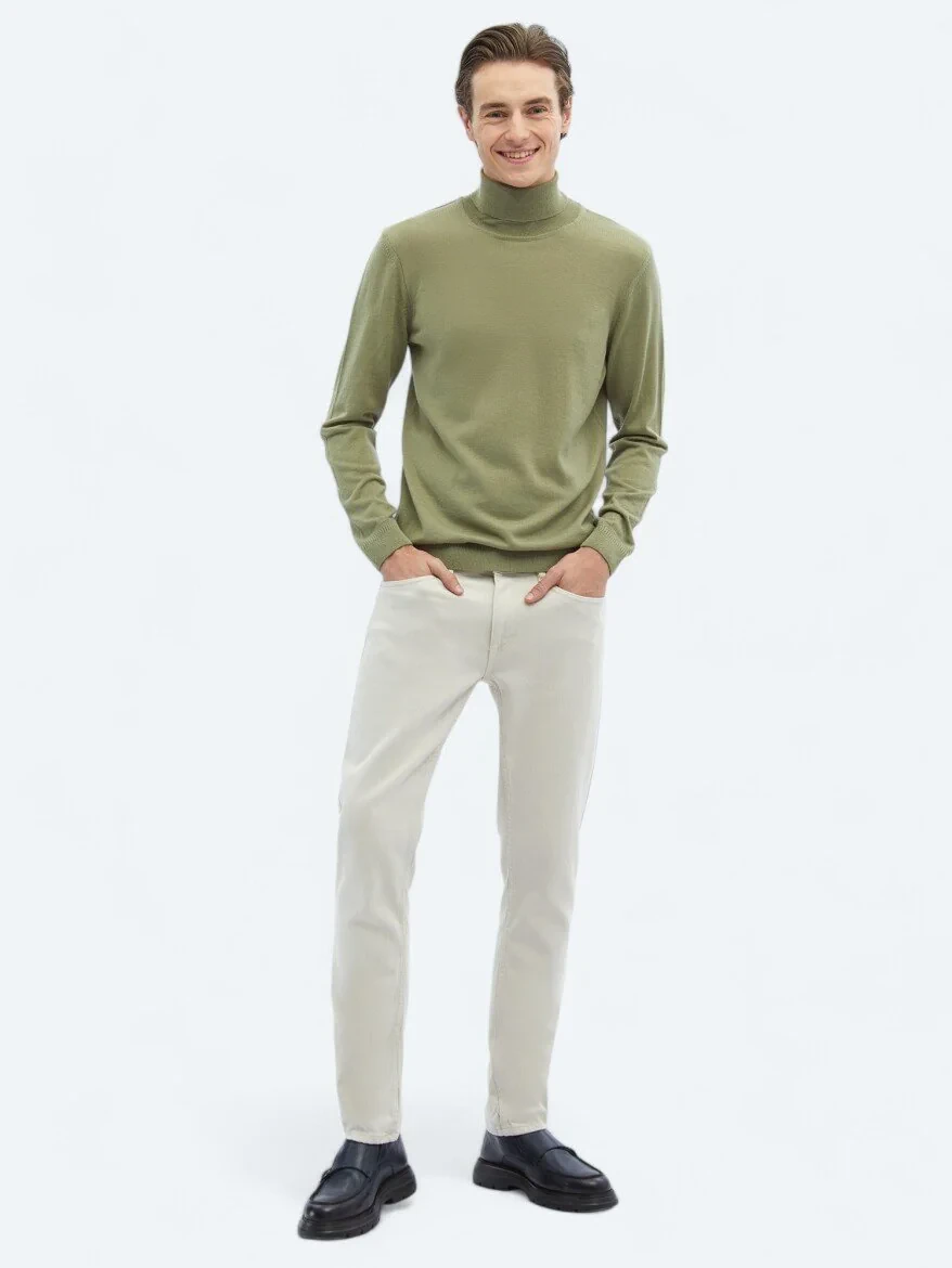 Light Green Knitwear Sweatshirt - 2