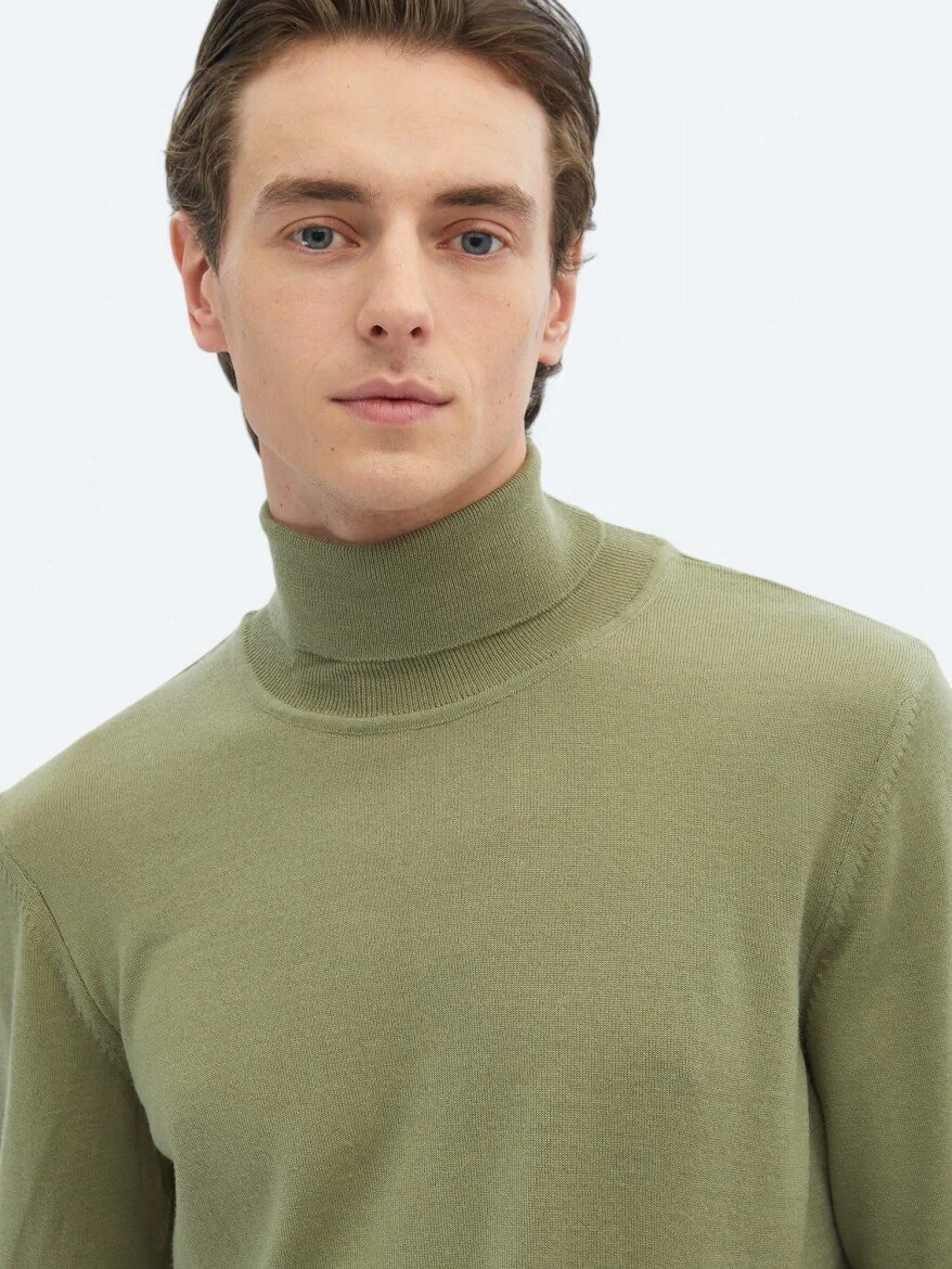 Light Green Knitwear Sweatshirt - 3