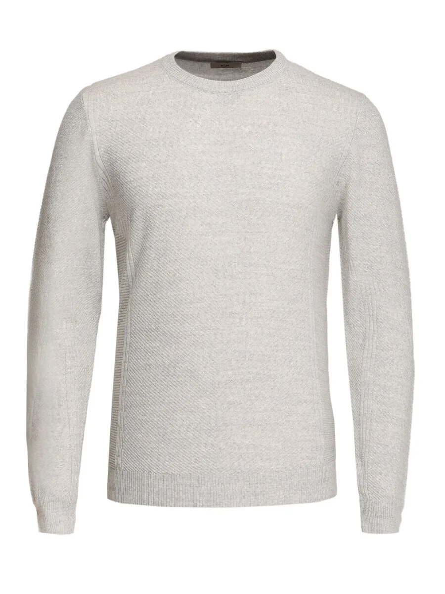 Light Grey Knitwear Sweatshirt - 6