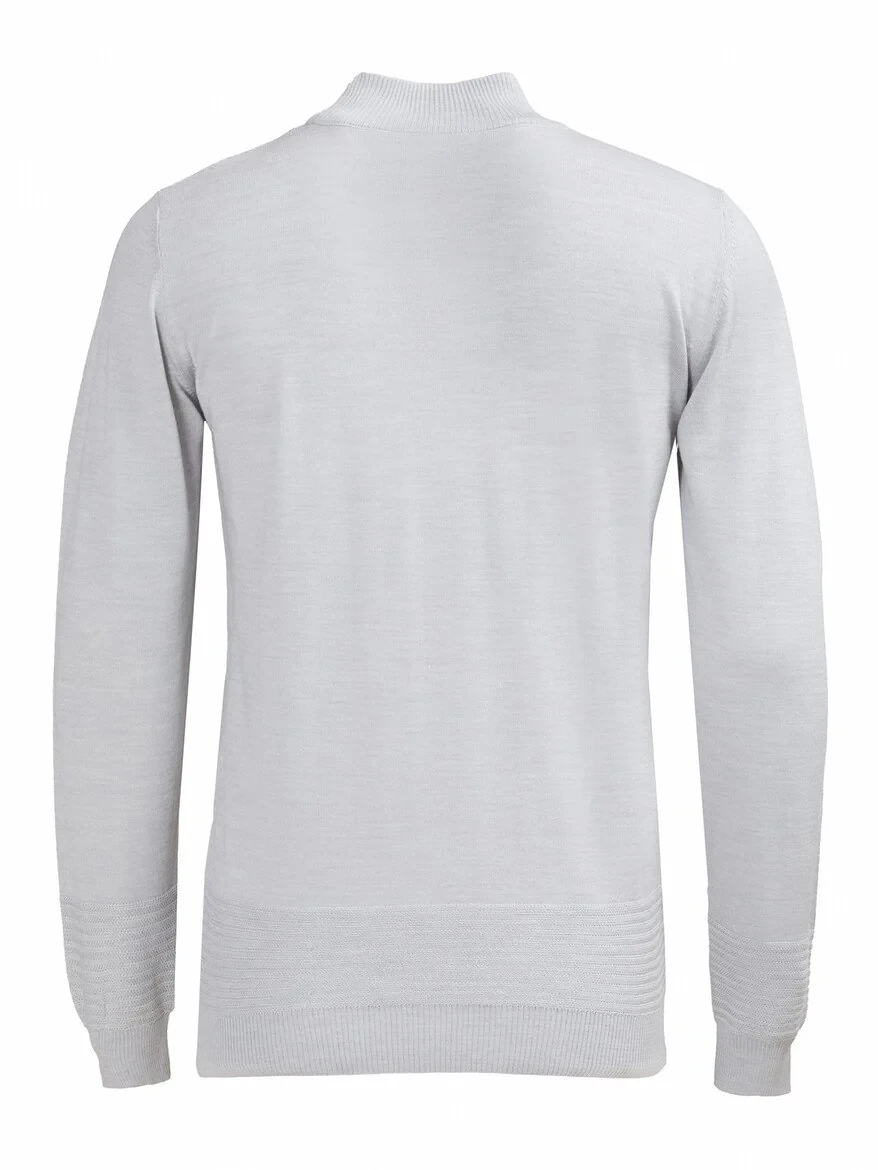 Light Grey Knitwear Sweatshirt - 3