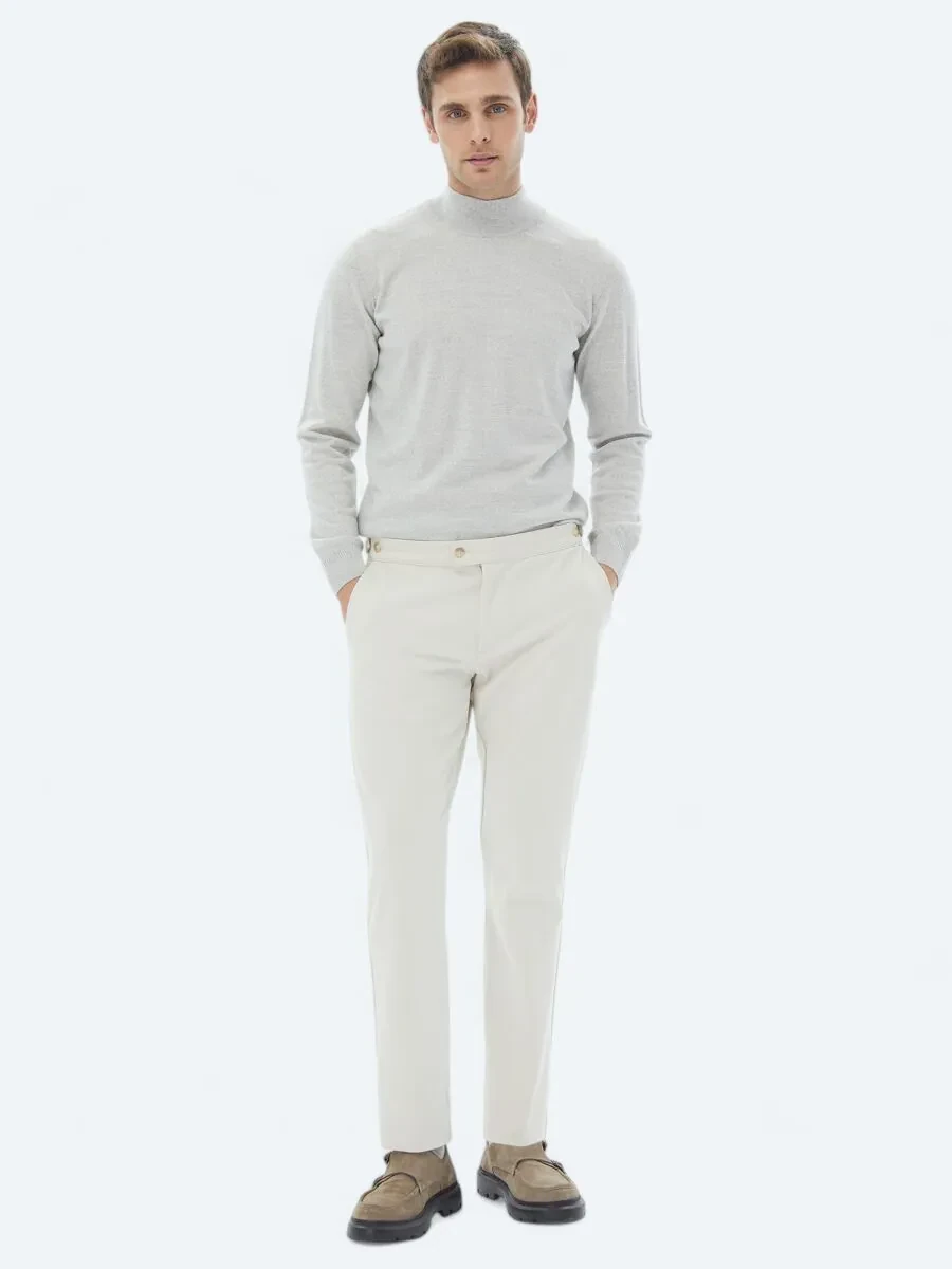 Light Grey Knitwear Sweatshirt - 2