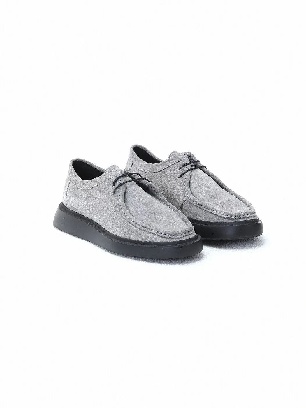 Light Grey Leather Shoes - 2