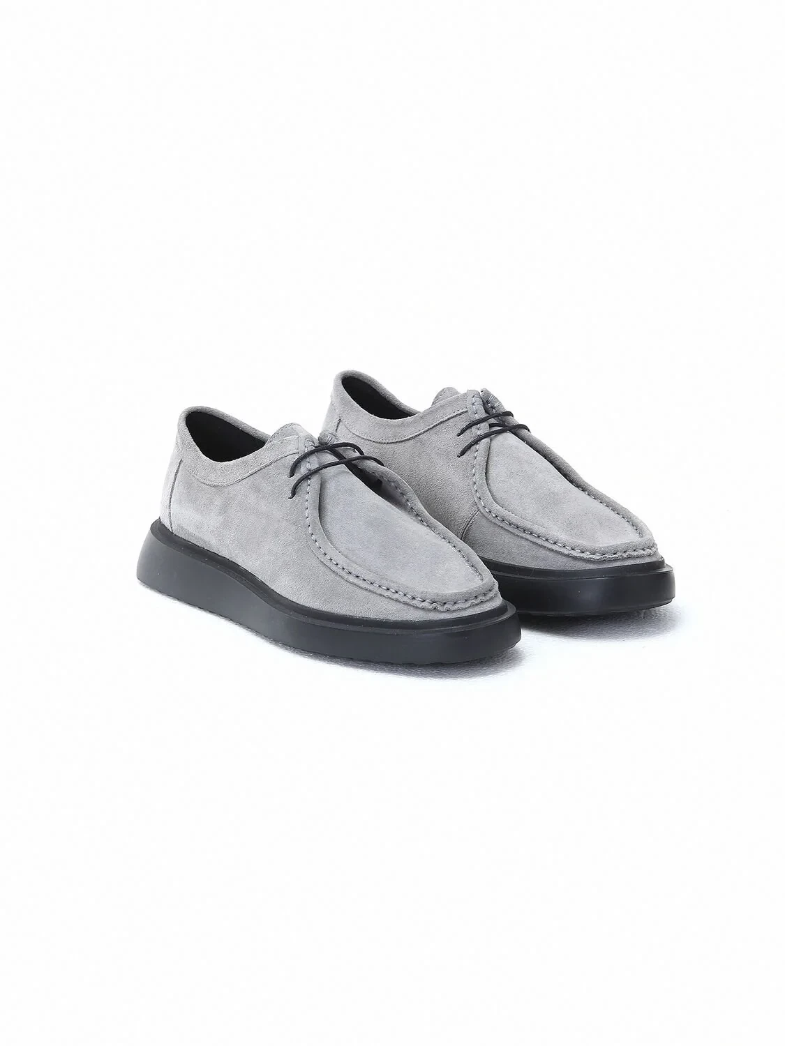 Light Grey Leather Shoes - 2