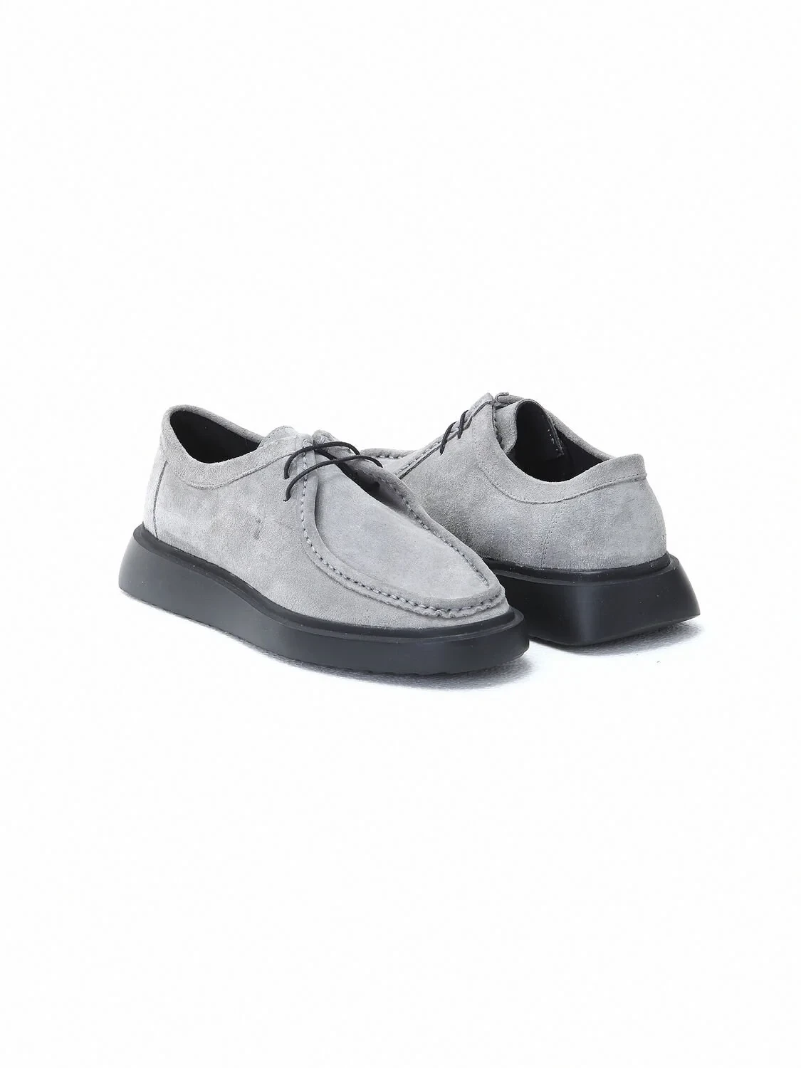 Light Grey Leather Shoes - 3