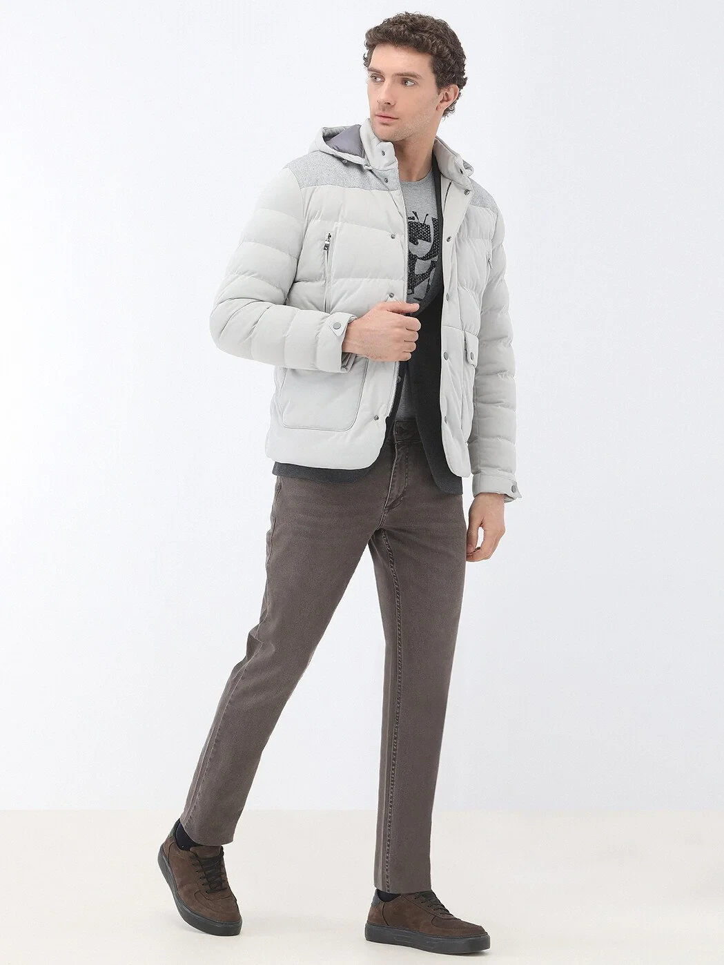 Light Grey Regular Fit Blazer - 2