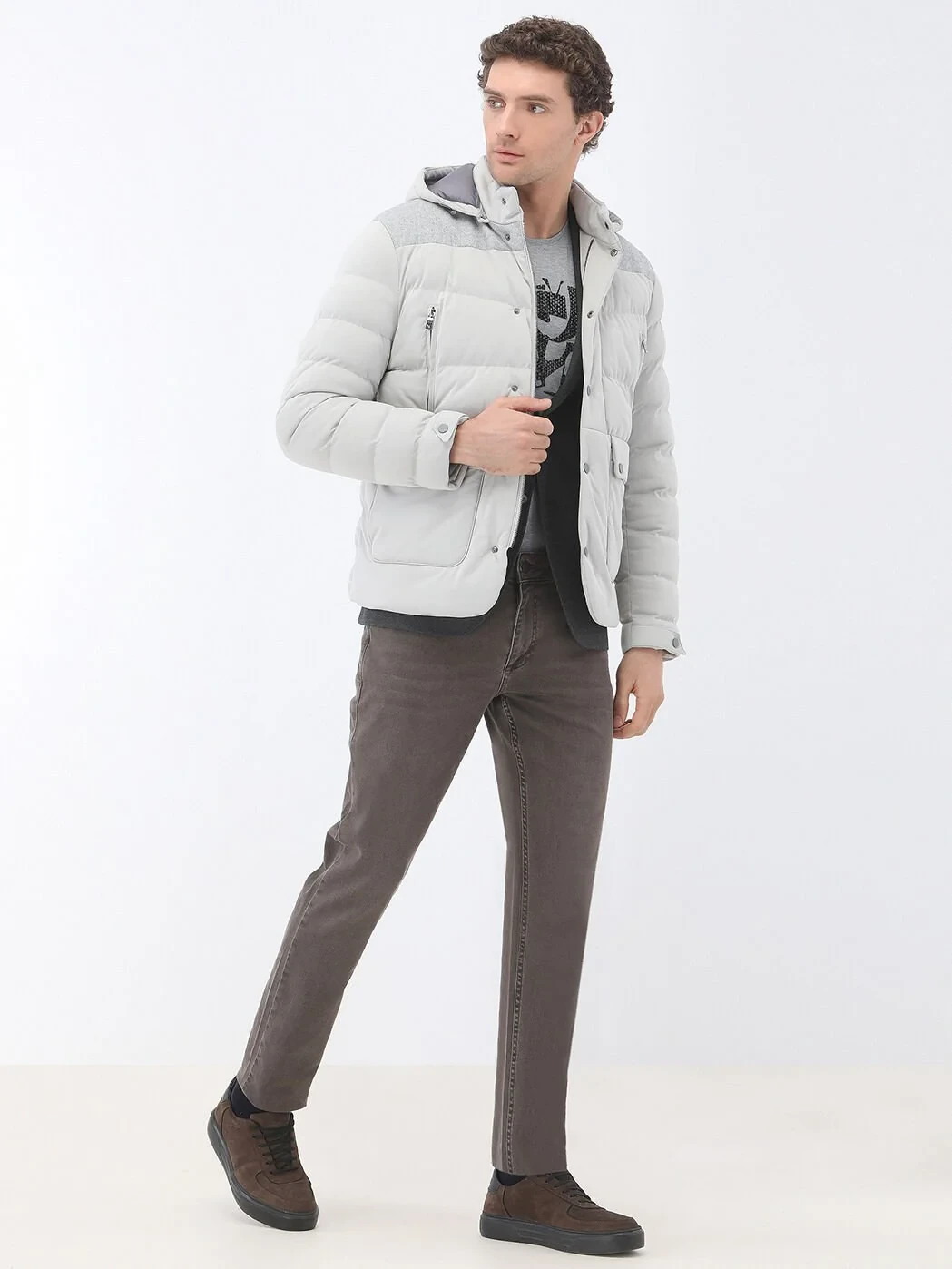 Light Grey Regular Fit Blazer - 2