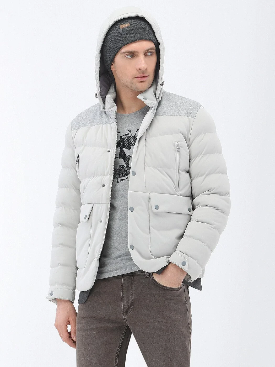Light Grey Regular Fit Blazer - 3