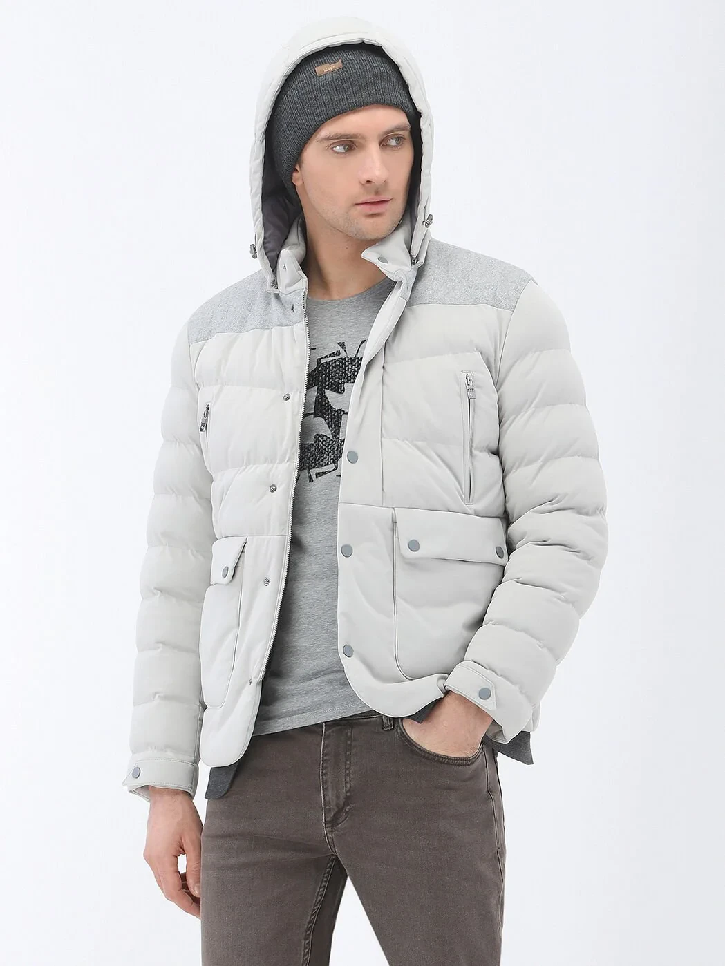 Light Grey Regular Fit Blazer - 3