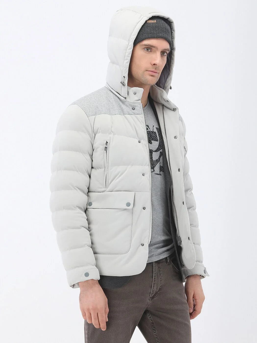 Light Grey Regular Fit Blazer - 5
