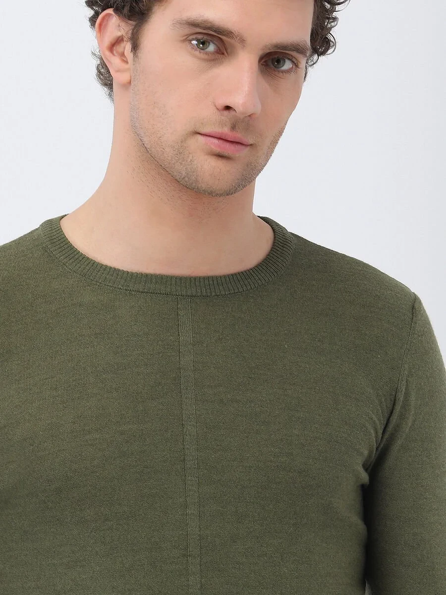 Light Khaki Knitwear Sweatshirt - 3