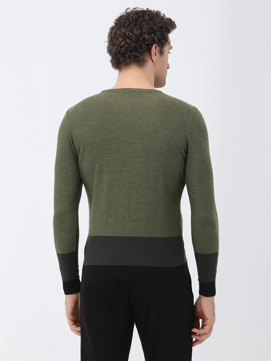 Light Khaki Knitwear Sweatshirt - 5