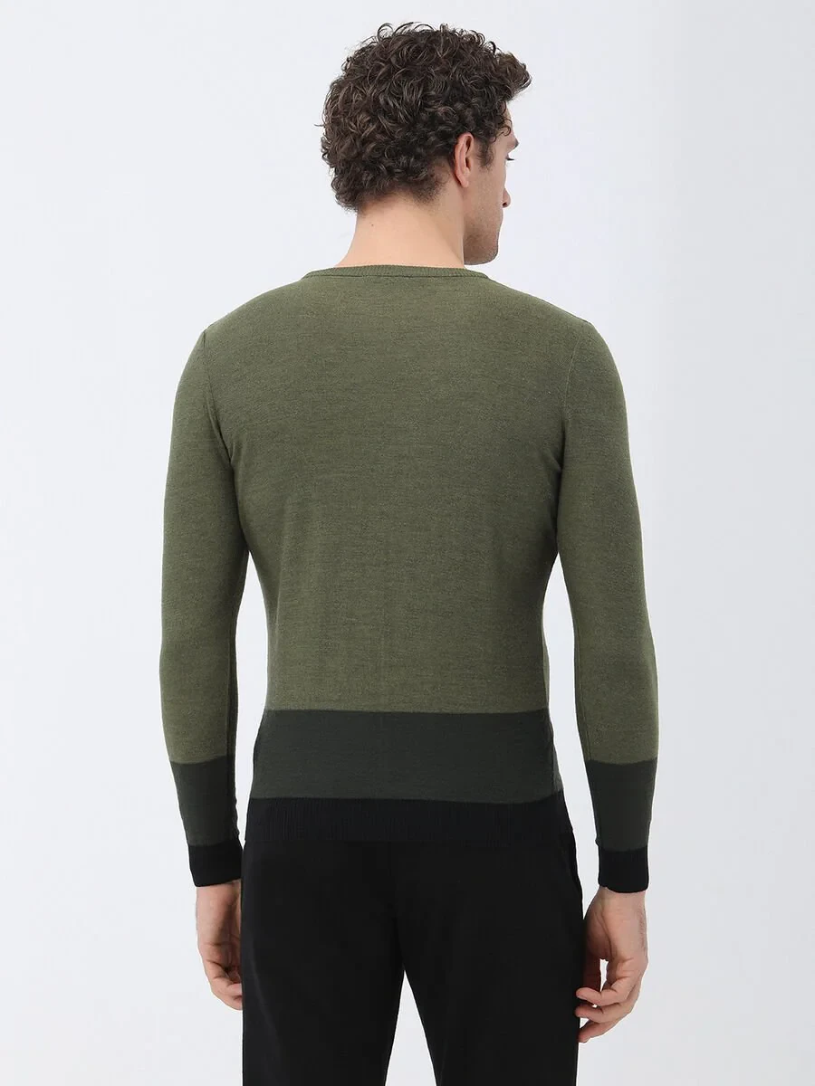 Light Khaki Knitwear Sweatshirt - 5