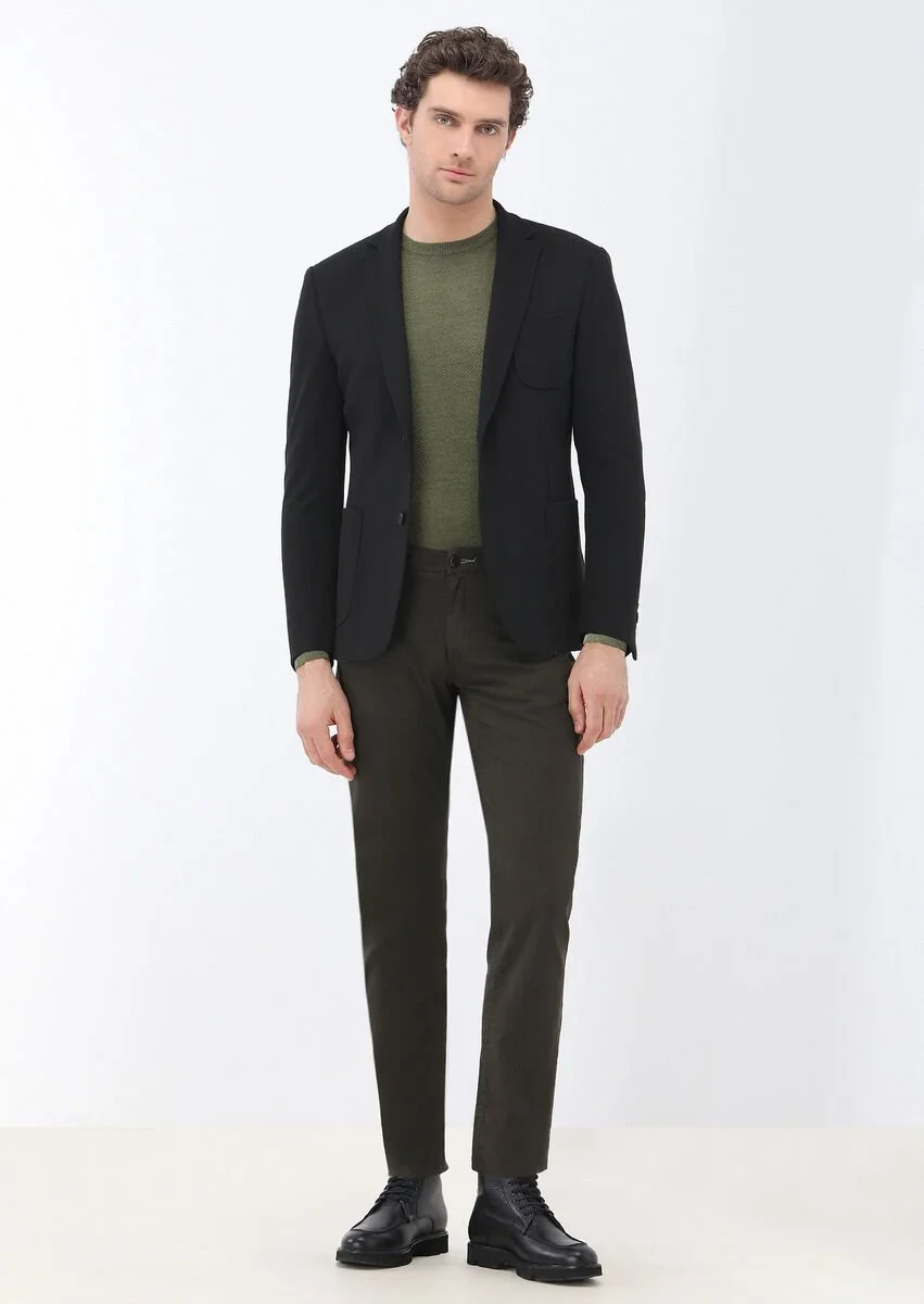 Light Khaki Knitwear Sweatshirt - 3