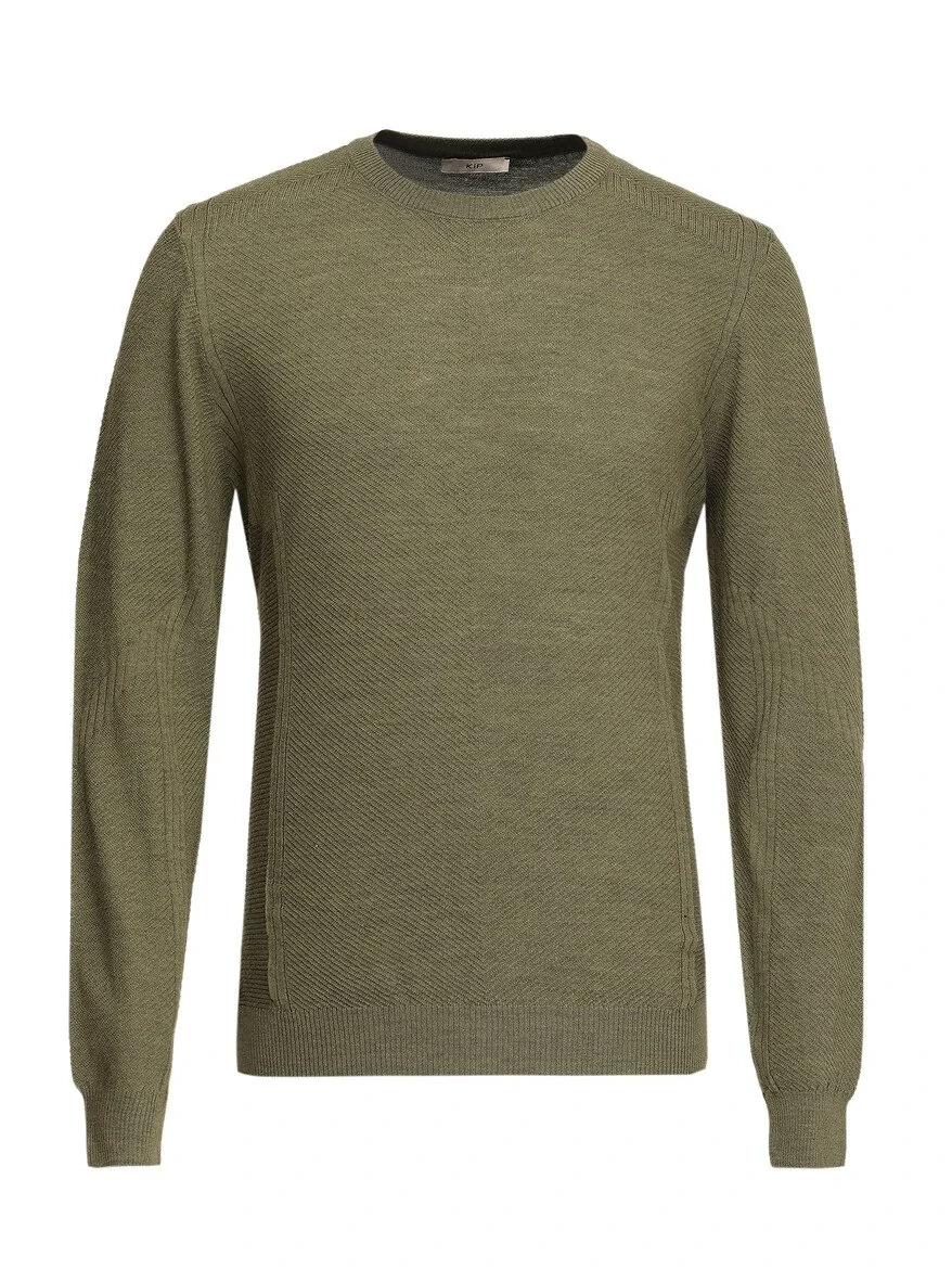 Light Khaki Knitwear Sweatshirt - 6