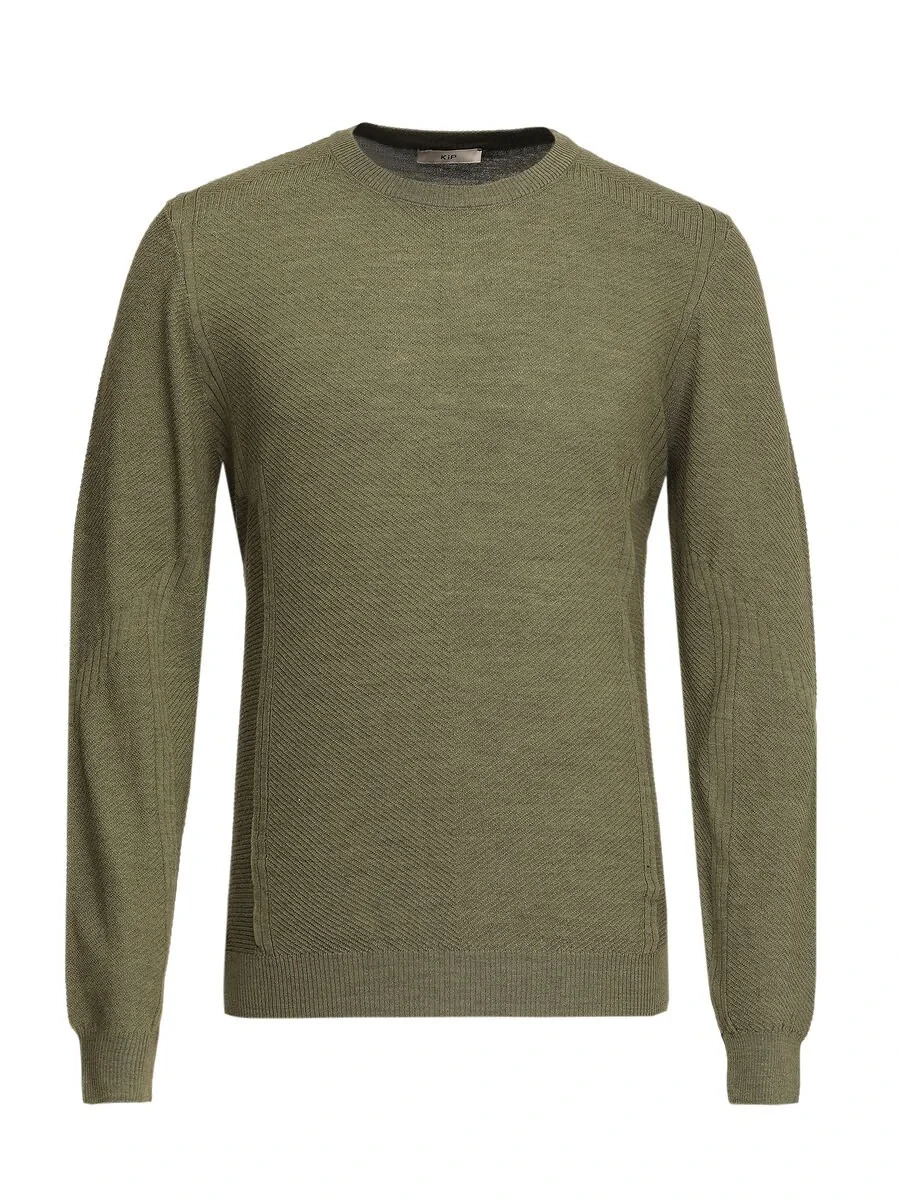 Light Khaki Knitwear Sweatshirt - 6