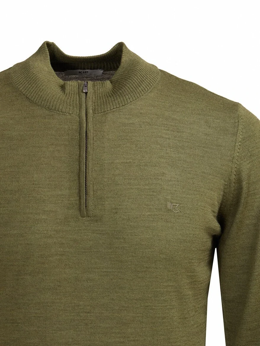 Light Khaki Knitwear Sweatshirt - 2