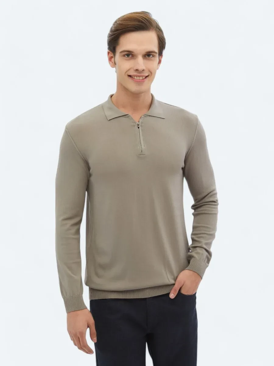 Light Mink Knitwear Sweatshirt - 1