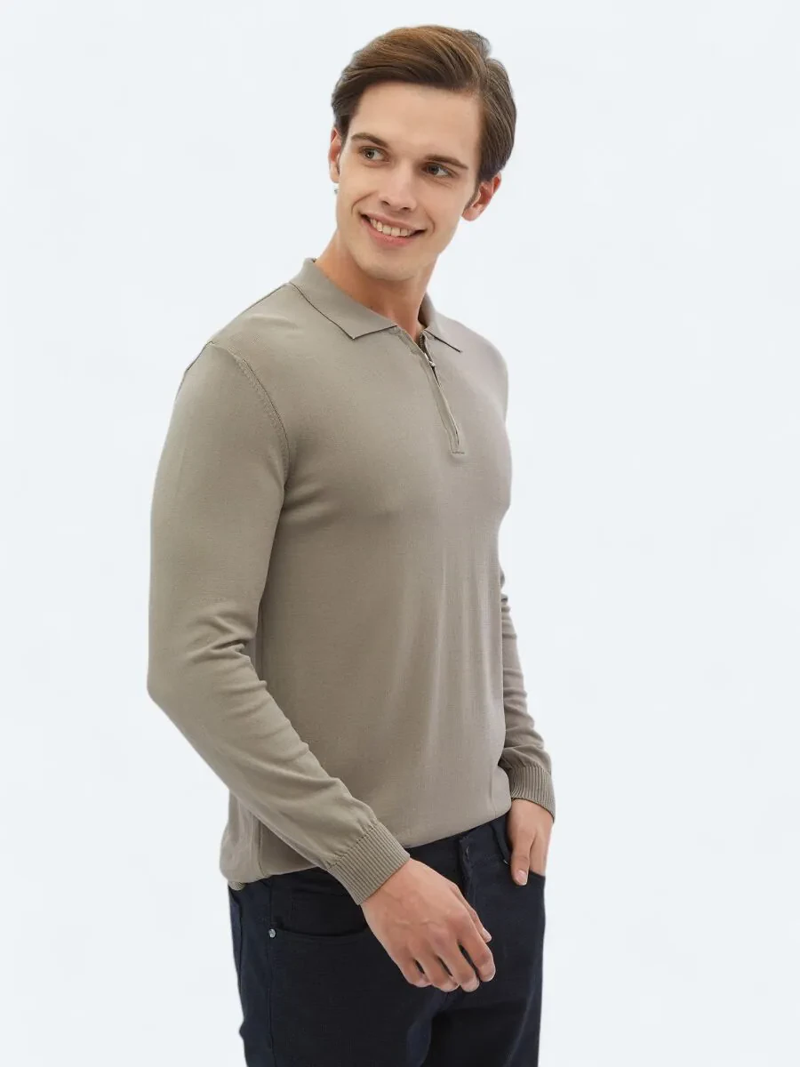 Light Mink Knitwear Sweatshirt - 4