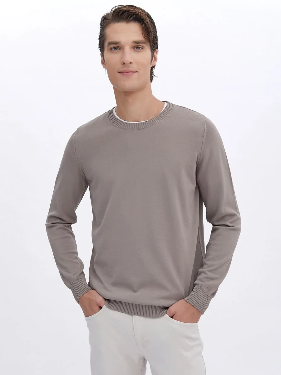Light Mink Knitwear Sweatshirt - 1