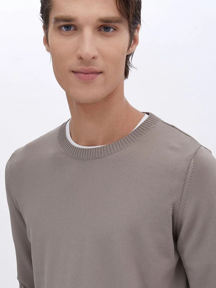 Light Mink Knitwear Sweatshirt - 3