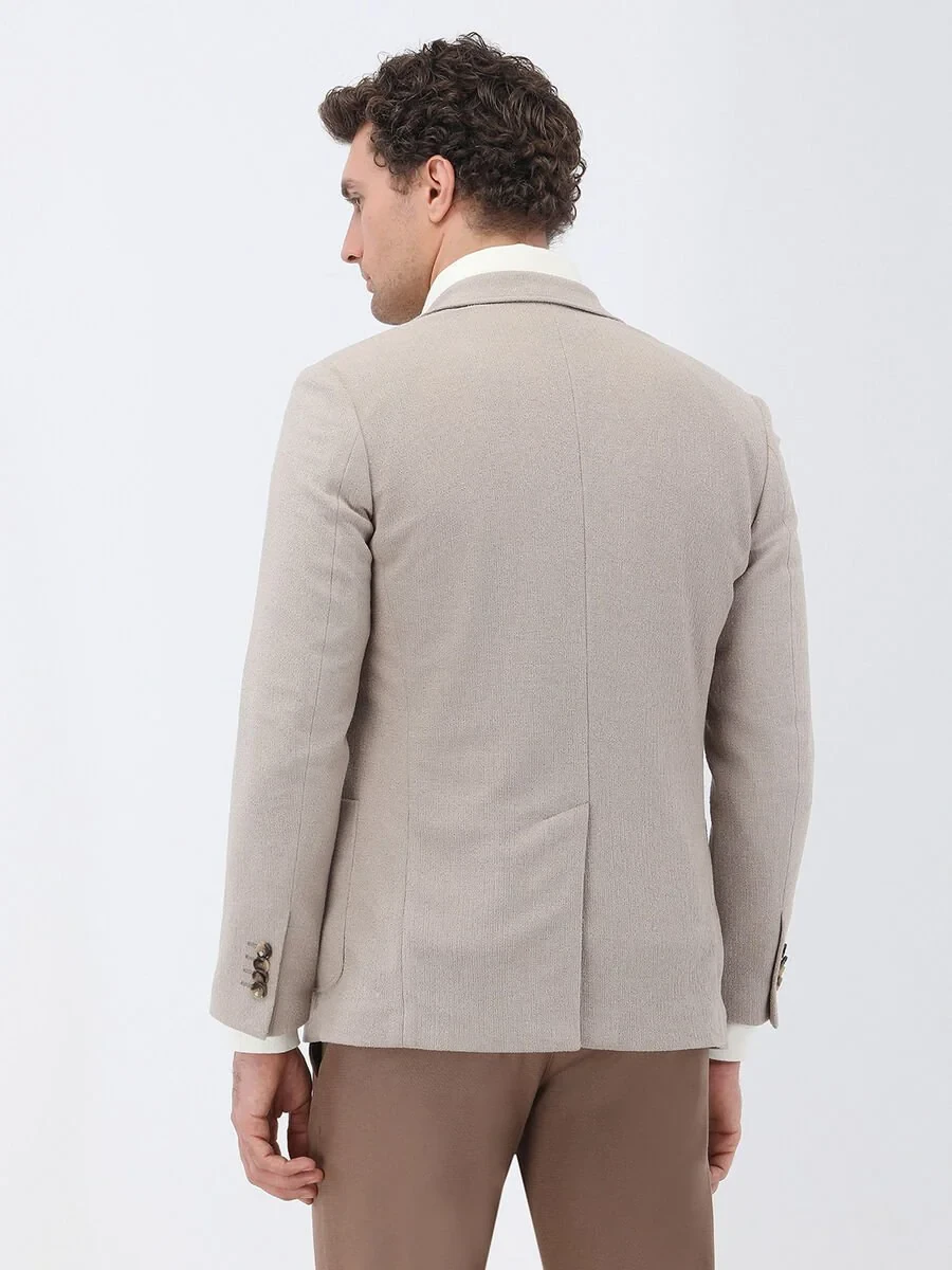 Light Mink Micro Slim Fit Jacket - 6