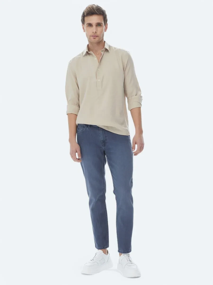 Light Mink Regular Fit Weaving Casual Shirt - 2