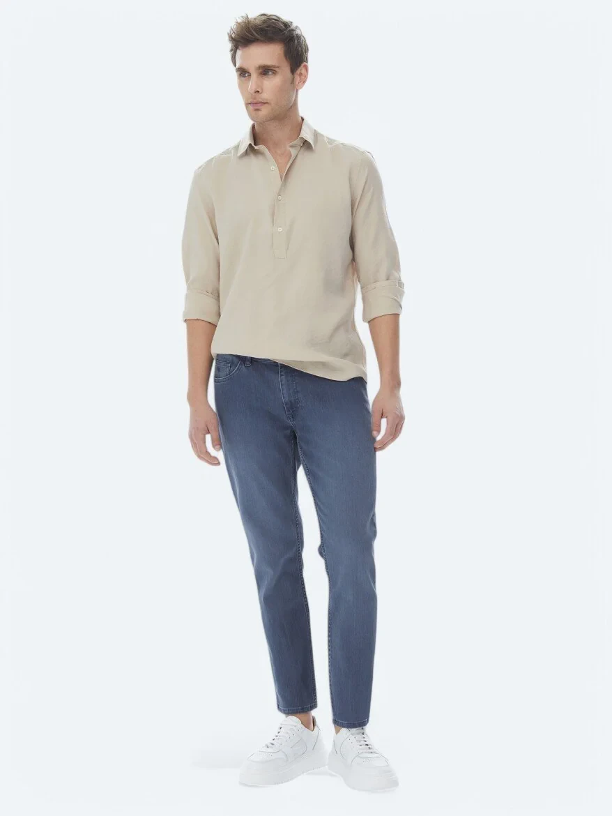 Light Mink Regular Fit Weaving Casual Shirt - 5