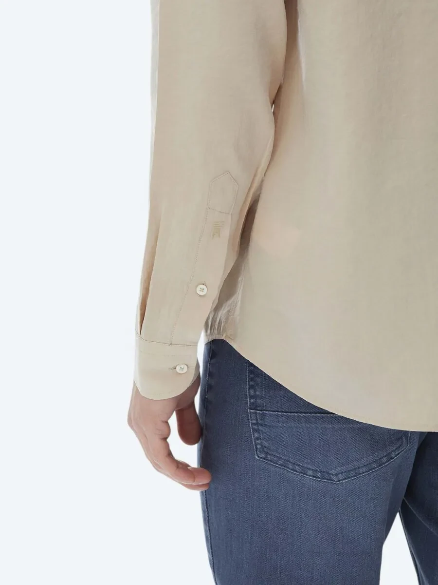 Light Mink Regular Fit Weaving Casual Shirt - 6