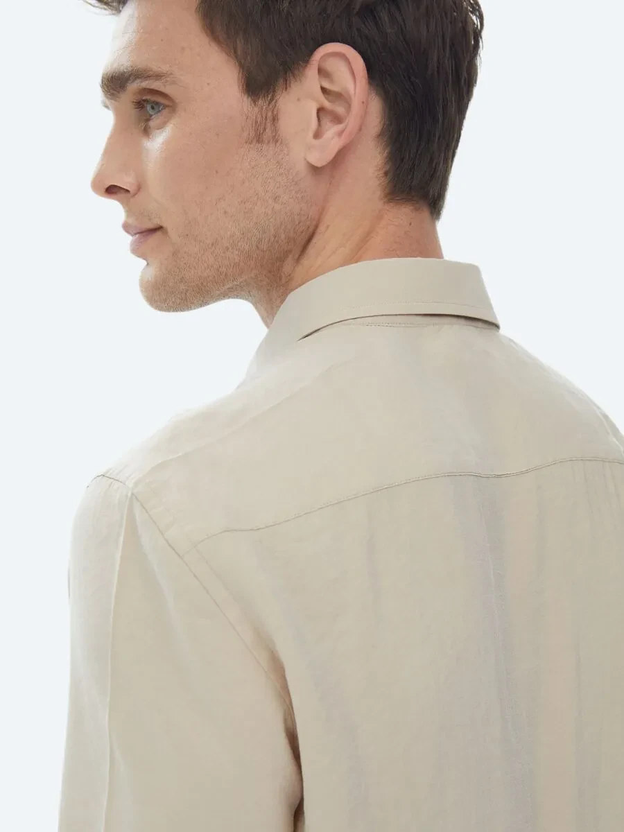 Light Mink Regular Fit Weaving Casual Shirt - 7