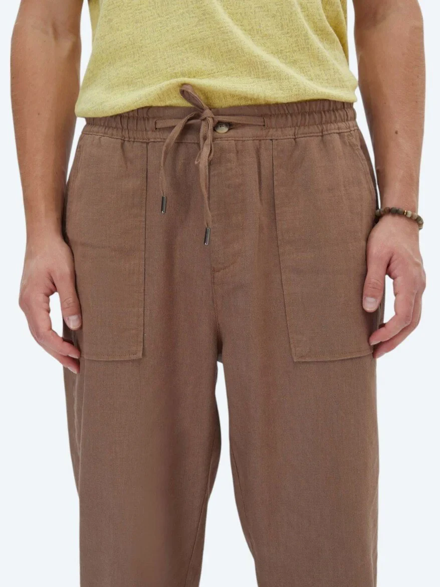 Light Mink Weaving Jogging Fit Casual Trousers 