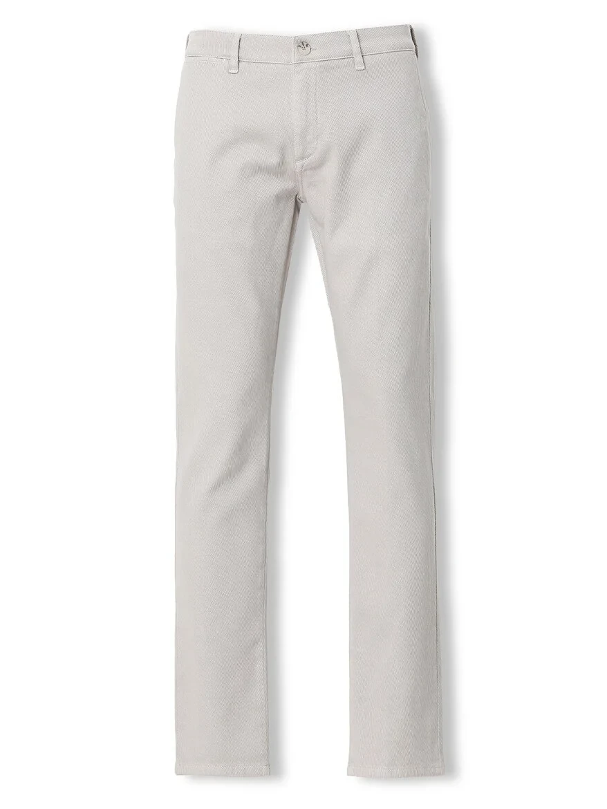 Light Mink Weaving Slim Fit Smart Casual Cotton Blended Trousers - 6