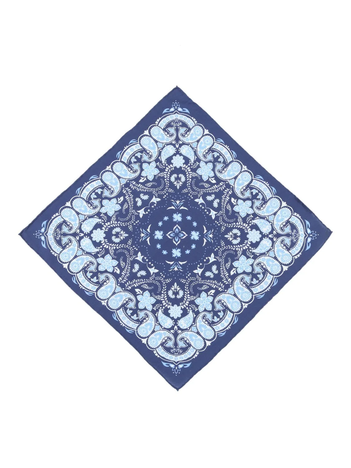 Light Navy Blue %100 Pamuk Handkerchief - 1