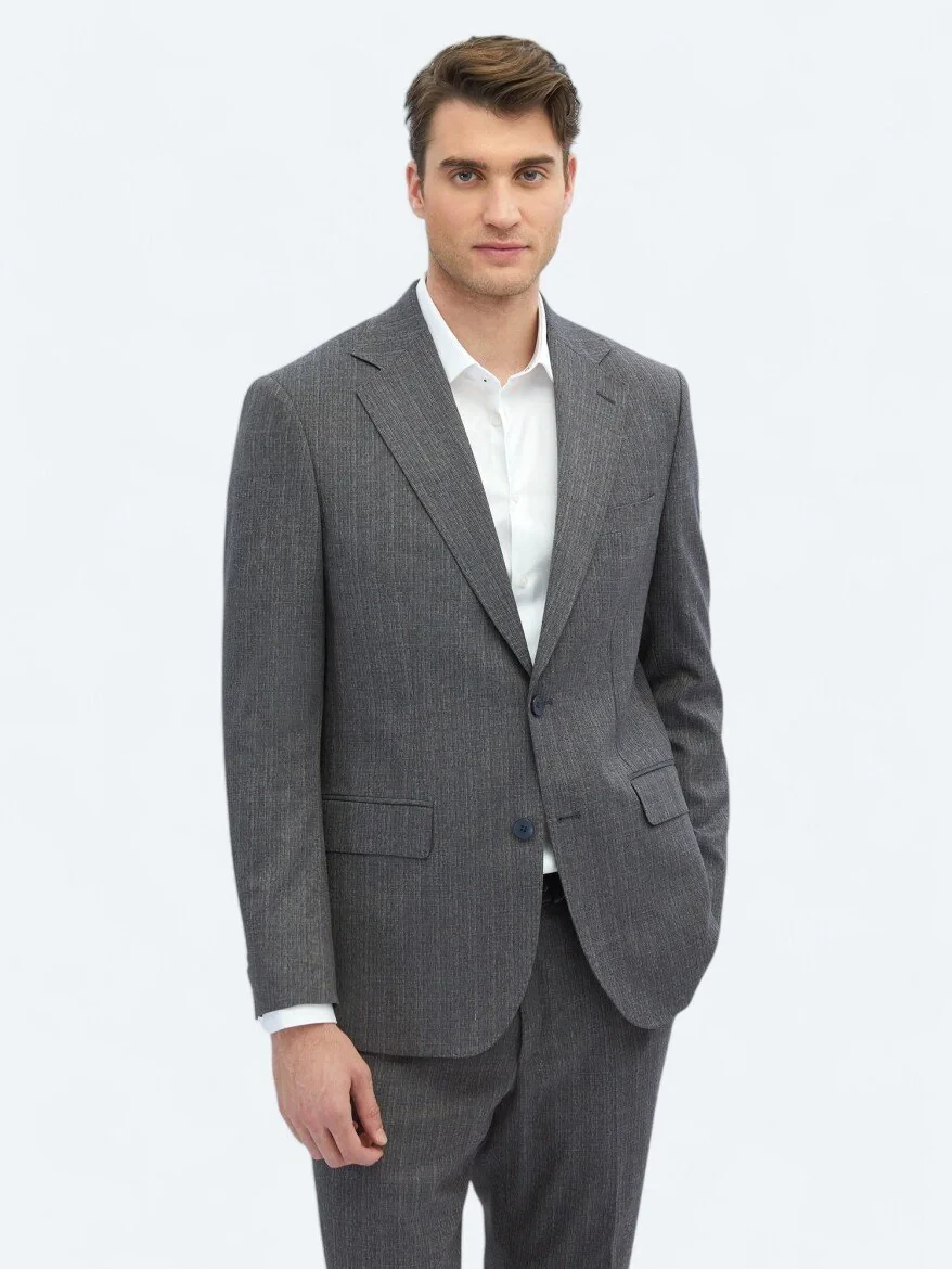 Light Navy Blue Micro Comfort Fit Suit - 1