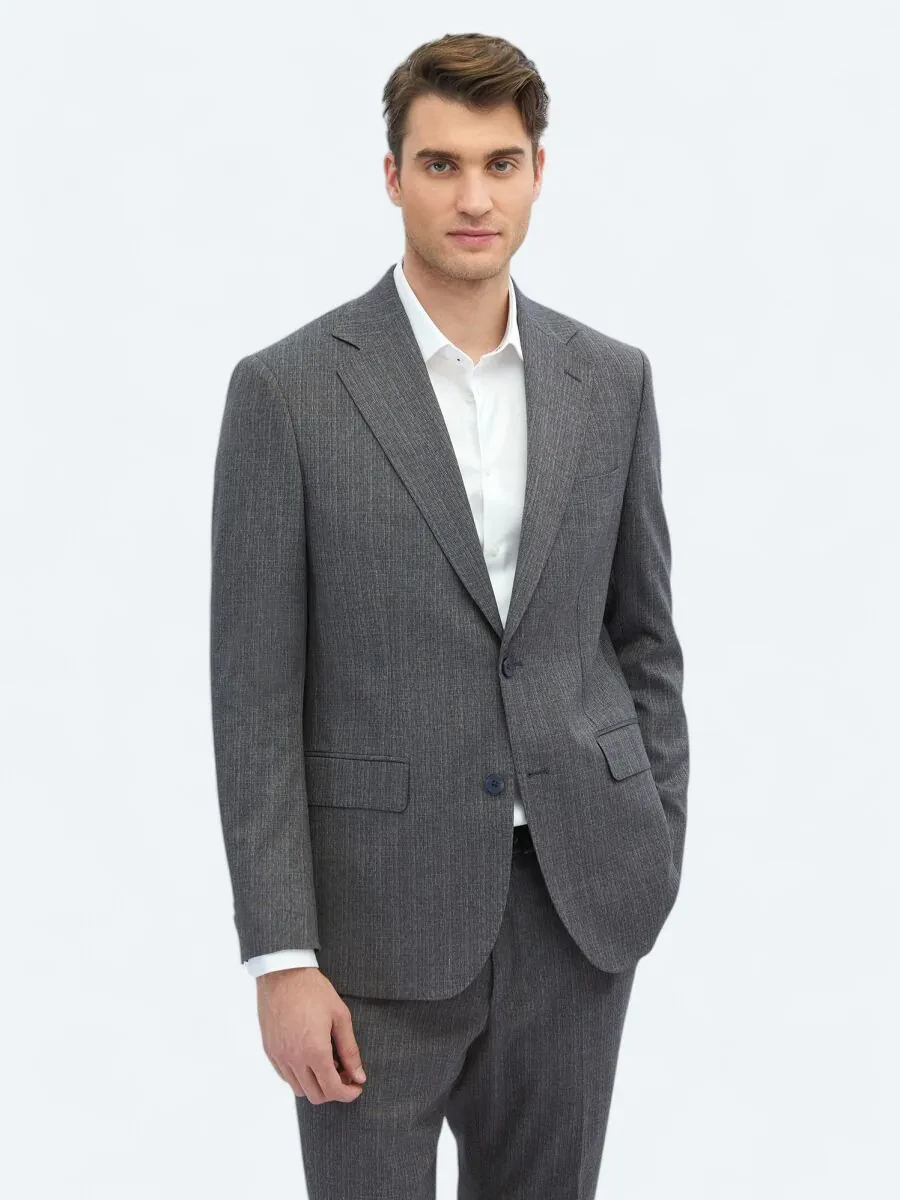 Light Navy Blue Micro Comfort Fit Suit - 1