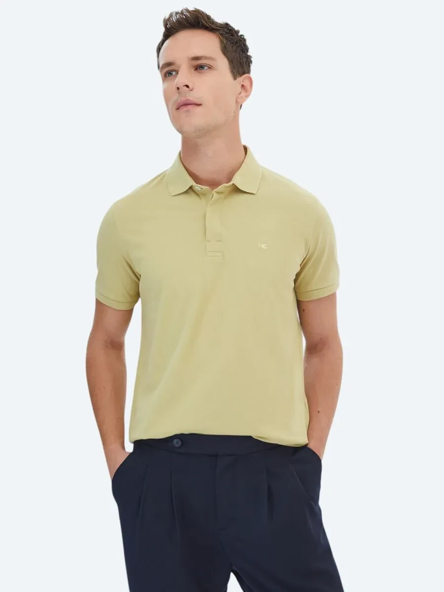Limon Küfü Polo Yaka %100 Pamuk T-Shirt - 3