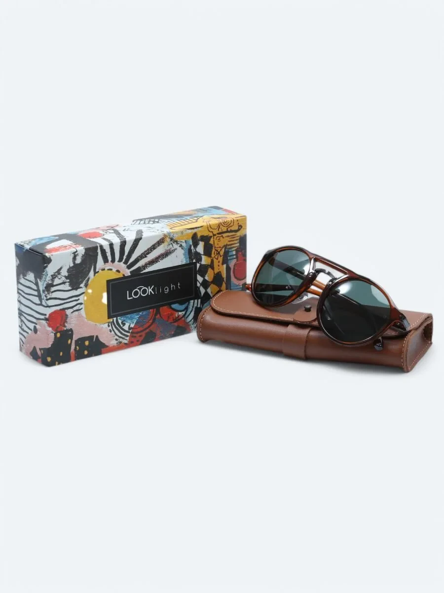 LOOKLight Brown Glasses - 4