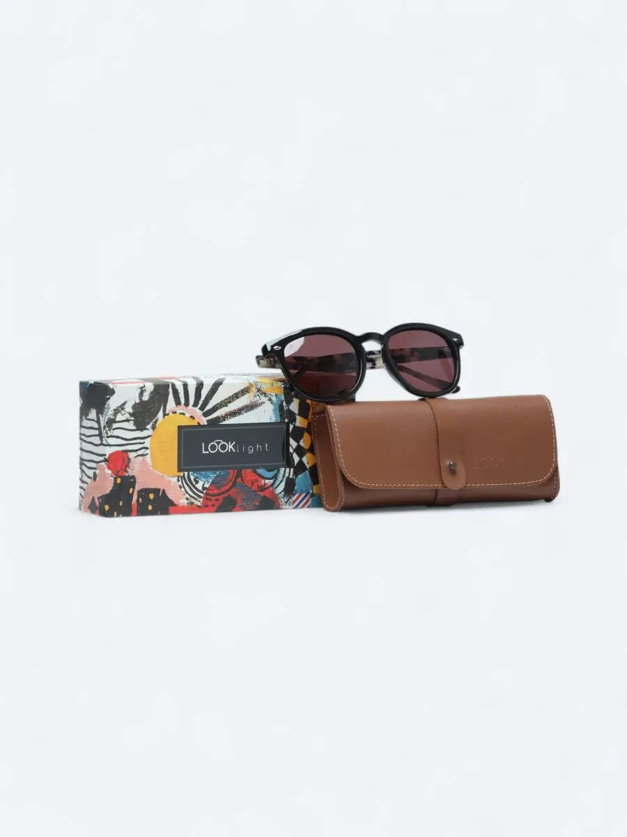 LOOKLight Brown Glasses - 4