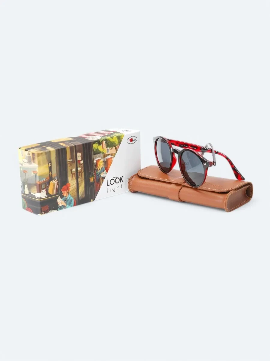 LOOKLight Koyu Kırmızı Gözlük - 4