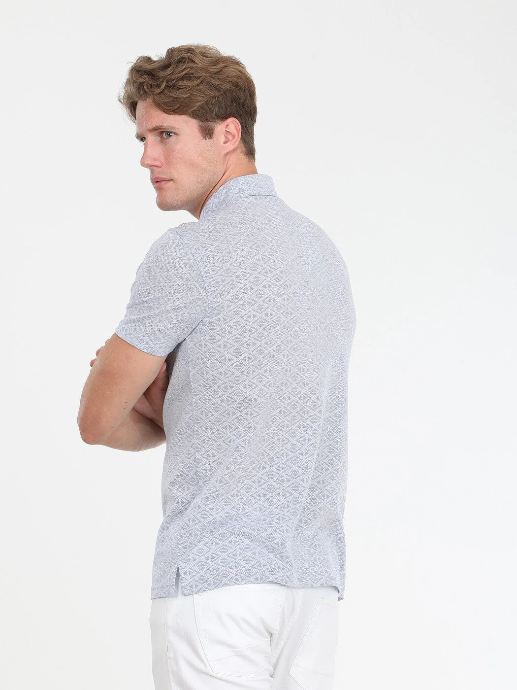 Mavi %100 Pamuk T-Shirt - 4
