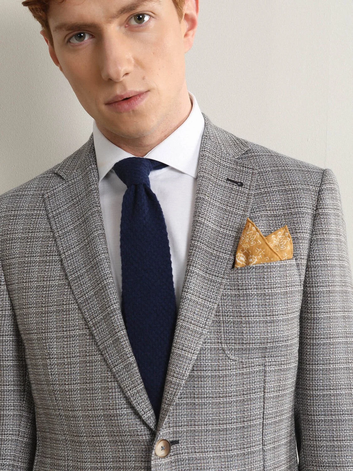 Mavi Desenli Modern Fit Ceket - 4