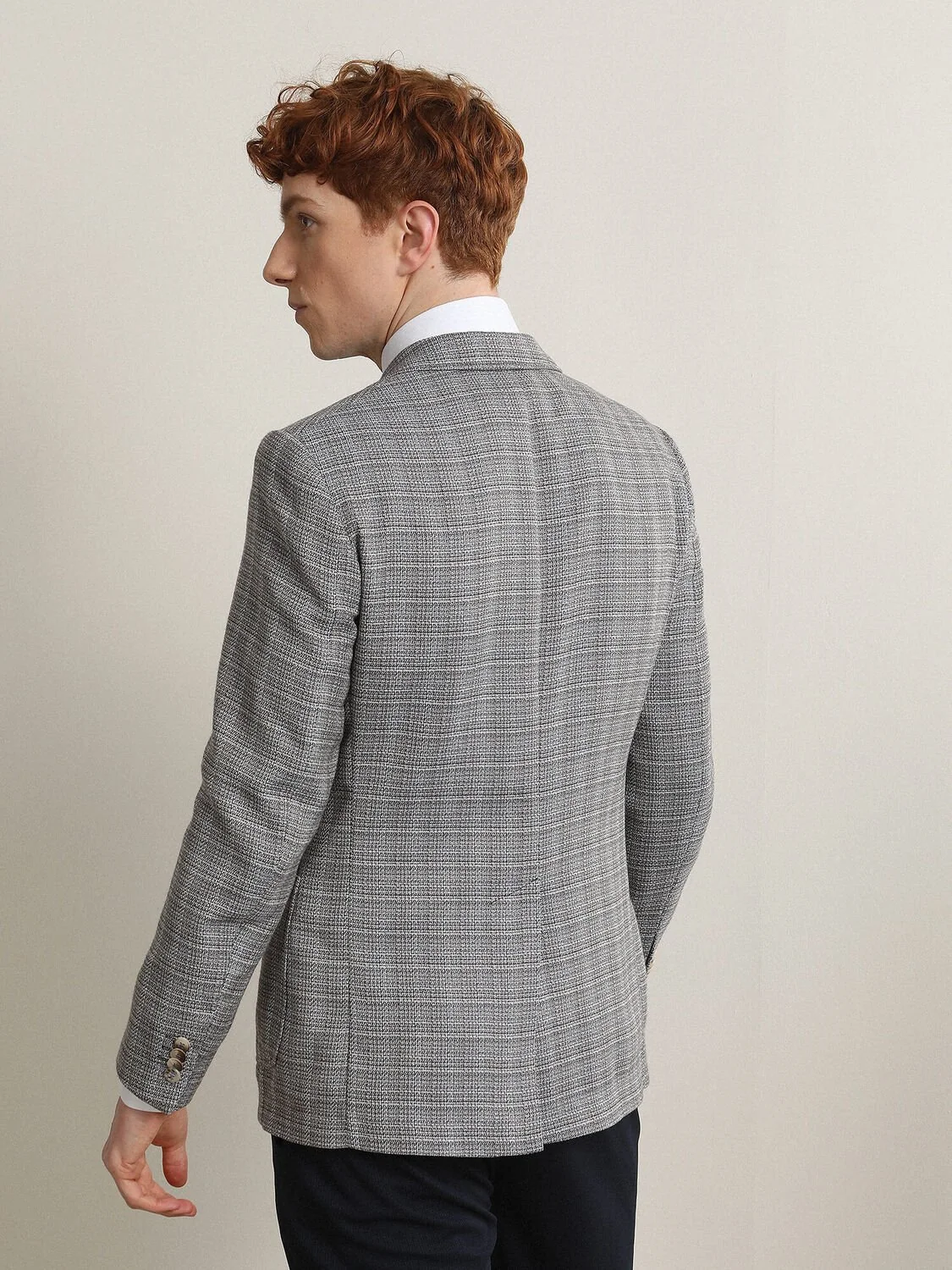 Mavi Desenli Modern Fit Ceket - 5