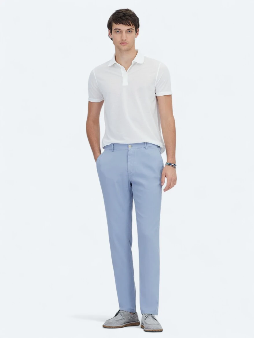 Mavi Dokuma Jogging Fit Casual Pamuk Karışımlı Pantolon - 1